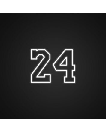 24 Neon Sign Ideal for sports-themed rooms