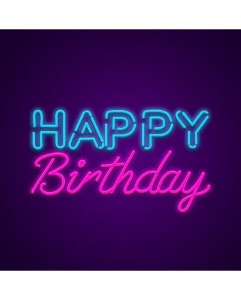 Happy Birthday Neon Sign Celebrate birthdays with this cheerful sign