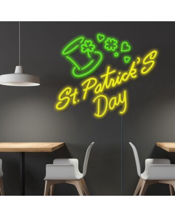 St Patricks Day Neon Sign Celebrate St. Patrick&#039;s Day