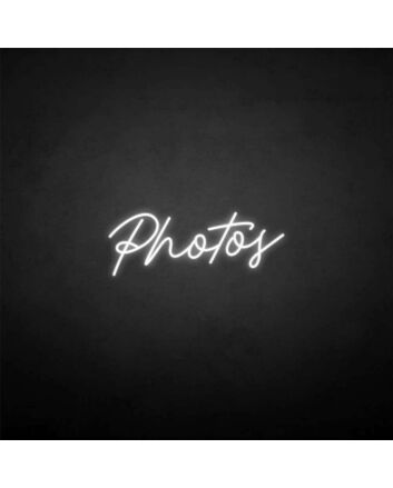 &#39;Photos&#39; neon sign