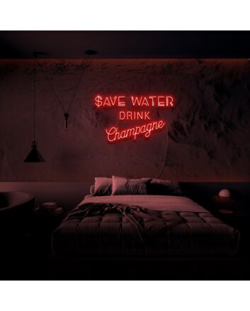Save Water Neon Sign Promote environmental awareness