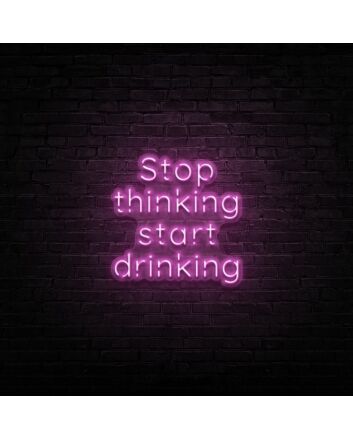 Stop Thinking Neon Sign Encourage relaxation and mindfulness