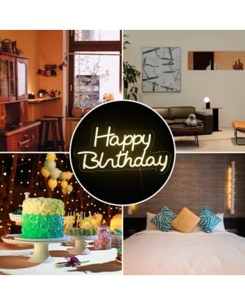 Happy Birthday Neon Sign Party Celebrations
