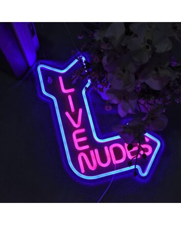 Live Nudes Room Neon Sign Bar Fun