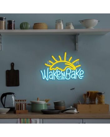 Sun Wake and Bake Neon Sign Relaxed Style