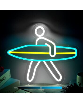 Surfer Sandy Shore Neon Sign Beach House Fun