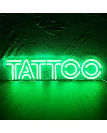 Tattoo Green Neon Sign Tattoo Studio