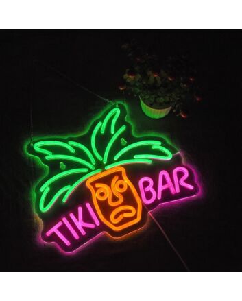 Tiki Bar Green Coconut Neon Sign Tropical Party