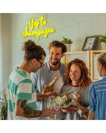 Yes to Champagne Neon Sign Celebration