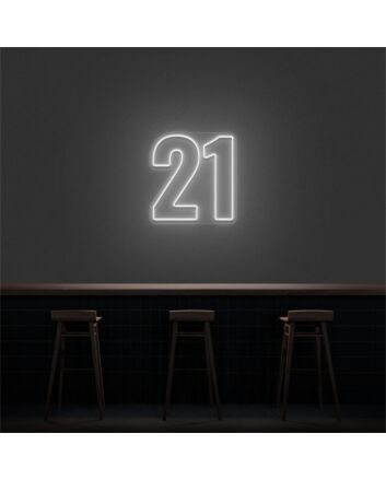 Brighten Your Special Celebrations and Spaces: 21 LED Neon Number LED Neon Sign for Weddings, Birthdays, and Home Ambiance.