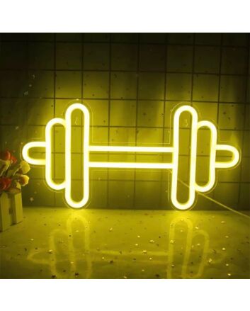 Elevate Your Gym or Home Workout Space with the Mini Banner Barbell Handlebar LED Neon Sign