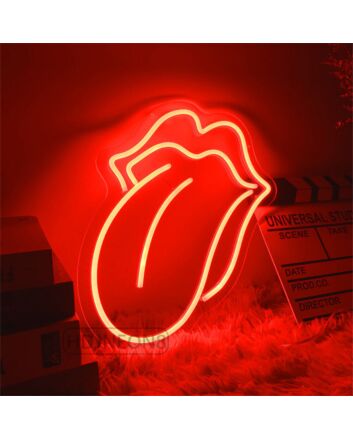 Brighten Up Your Bar, Office, or Studio Ambiance with the Captivating Glow of the Big Tongue LED Neon Sign