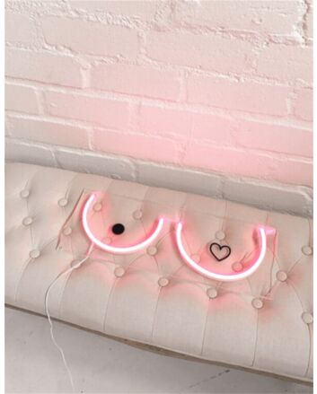 Brighten Up Your Bar, Bachelor Pad, or Party Room with the Boobies Mini LED Neon Sign
