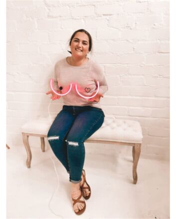 Brighten Up Your Bar, Bachelor Pad, or Party Room with the Boobies Mini LED Neon Sign