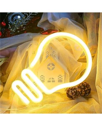 Brighten Up Your Space: Bulb LED Neon Sign for Home Decor, Office Ambiance, Trendy Bars, and Memorable Weddings