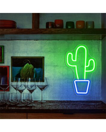 Brighten Your Space: Versatile Cactus LED Neon Sign for Home Decor, Office Enhancements, and Vibrant Bar Atmospheres.