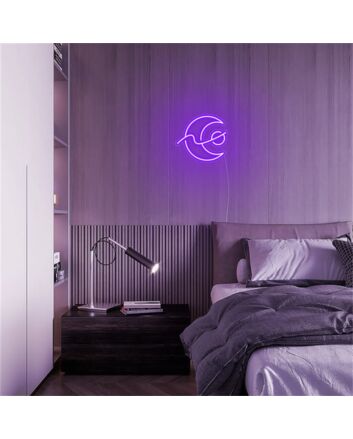 Elevate your space with the Changing Moon LED Neon Sign, perfect for home decor, chic offices, and atmospheric bars.
