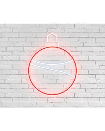 Bring festive cheer to your home, office, or holiday party with the Christmas Bauble LED Neon Sign.