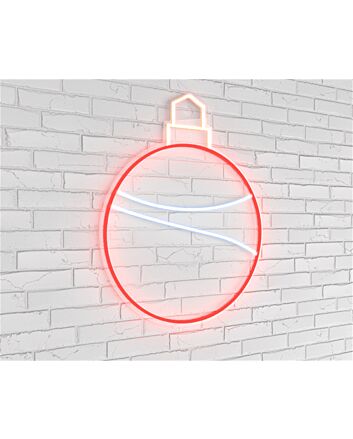 Bring festive cheer to your home, office, or holiday party with the Christmas Bauble LED Neon Sign.