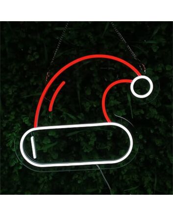 Brighten Up Your Festive Celebrations: Christmas Hat LED Neon Sign for Home, Office, and Holiday Parties.
