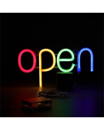 Brighten Up Your Bar, Cafe, or Storefront with the Inviting Glow of the Colorful Open LED Neon Sign.