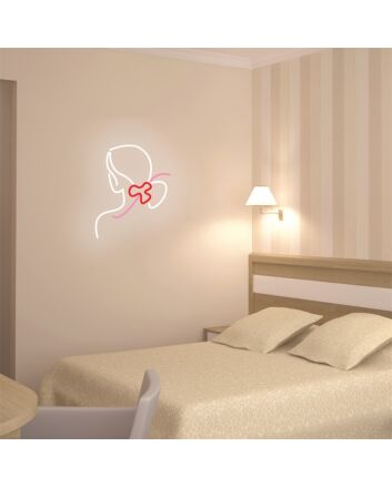 Bring Art to Life in Your Home, Office, or Party with the Creative Girls Drawing LED Wall Neon Sign