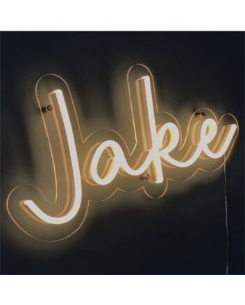 Elevate Your Storefront, Bar Ambiance, or Wedding Glow with the Custom Name Jake LED Neon Sign.