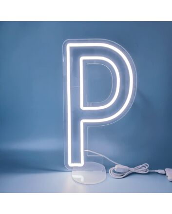 Brighten Up Your Celebrations: Customized LED Neon Light Letter P Birthday Neon Sign Perfect for Home Decor, Offices, Storefronts, Bars, and Special Events.
