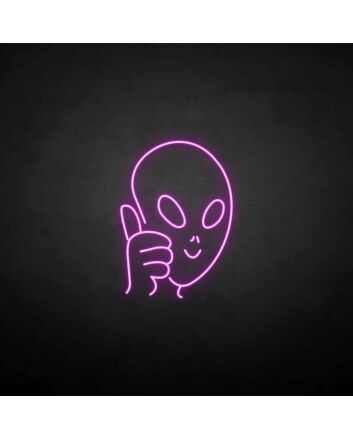 Saucer man&#39; neon sign