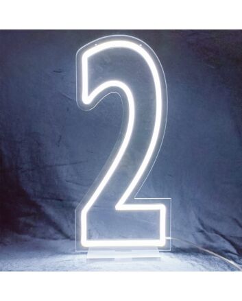 Celebrate in Style: Enhance Your Birthday, Wedding, and Special Events with Customized LED Neon Light Number 2 Birthday LED Neon Sign.
