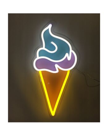 Brighten Your Space - Cute Ice Cream LED Neon Sign Perfect for Cafés, Kids' Rooms & Birthday Celebrations