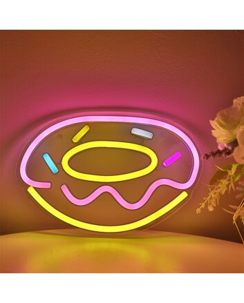 Brighten Up Your Bar, Café, or Kitchen with the Cute Sweet Doughnuts Donuts LED Wall Neon Art Sign - A Delightful Touch of Whimsy.