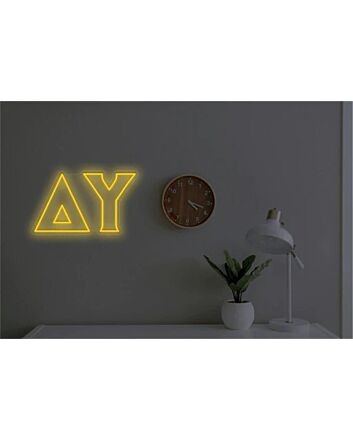 Brighten Up Your Space: Delta Upsilon LED Neon Sign Perfect for Home, Office, Bars, and Events.