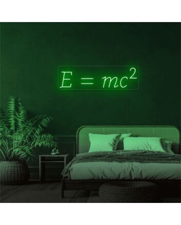 Brighten Up Your Study, Office, or Classroom with the Inspiring Einstein Equation LED Neon Sign.