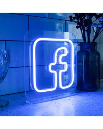 Enhance your office, store ambiance, or social gatherings with the vibrant Facebook Sign Mini LED Neon LED Sign.
