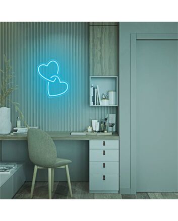 Brighten Your Romantic Evenings and Weddings with Gifts For Her Heart To Heart LED Neon Sign.