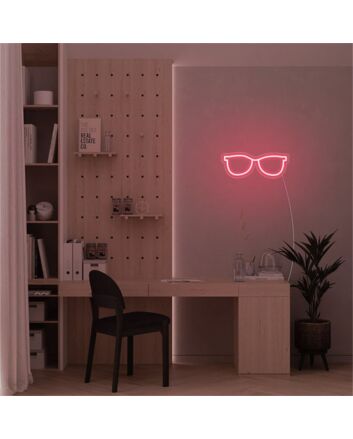 Brighten Up Your Bar or Eyewear Store Ambiance with the Stylish Glasses LED Neon Sign.