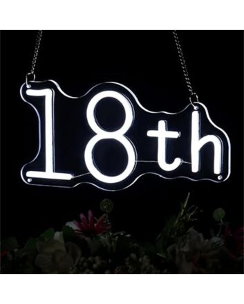 Brighten Up the Celebration: Transform Your Birthday Bash, Home, or Bar with the Happy Birthday 18th LED Neon Sign.
