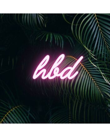 Enhance Your Celebration Ambiance with Happy Birthday Hbd LED Neon Sign for Parties, Homes, and Bars.