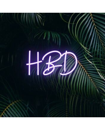 Enhance Your Celebration Ambiance with Happy Birthday Hbd LED Neon Sign for Parties, Homes, and Bars.