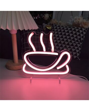 Brighten Your Cafe or Kitchen Ambiance with the Hot Coffee LED Neon Sign.