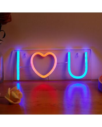 Enhance Romantic Ambiance at Home, Weddings, and Anniversaries with I Love You Shaped Red LED Neon Sign.