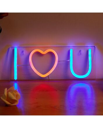 Enhance Romantic Ambiance at Home, Weddings, and Anniversaries with I Love You Shaped Red LED Neon Sign.