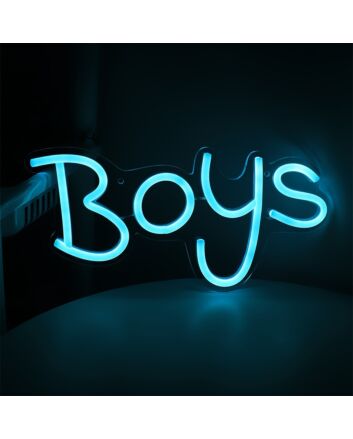 Brighten Up Your Bar, Man Cave, and Game Nights with Ice Blue Boys LED Neon Sign.