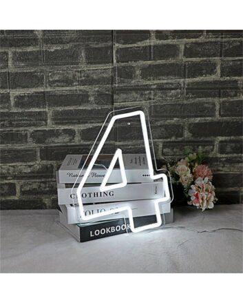 Brighten Up Celebrations and Events with LED Neon Birthday Number 4 LED Neon Sign - Perfect for Parties, Weddings, and Milestone Birthdays.
