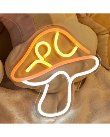 Bring a whimsical glow to your bedroom, gaming setup, or café with the LED Neon Mushroom Cute LED Neon Sign.