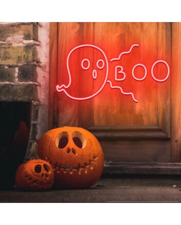 Halloween Neon Sign, Ghost Boo Neon Sign