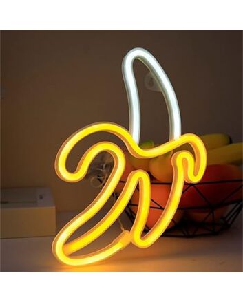 Brighten Your Space: Lovely Banana LED Neon Sign for Bars, Weddings, and Home Decor.