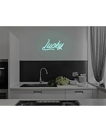 Brighten Up Your Space: Lucky LED Neon Sign Perfect for Home Decor, Office Ambiance, and Celebratory Events Like Weddings &amp; Parties.