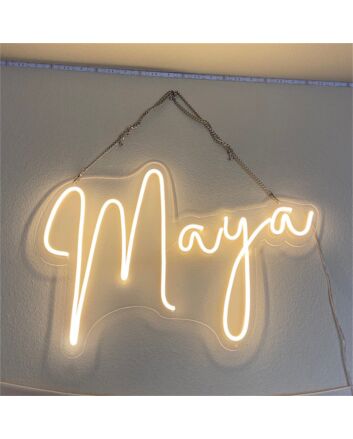Brighten Up Your Home, Office, or Bar Ambiance with the Versatile Maya LED Neon Sign.